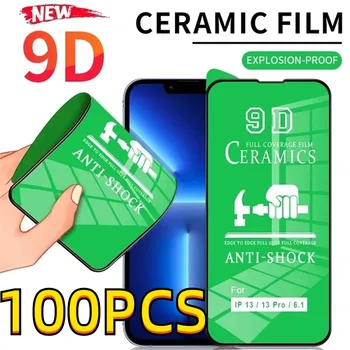 100vnt 100D Keramikos Kino Screen Protector HD Sprogimo Pilnas draudimas 