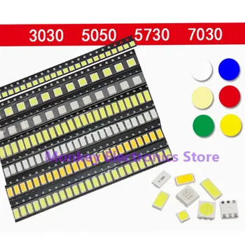 3030 5050 5730 7030 SMD LED šviesos Diodų, aukštos ryškiai raudona geltona žalia mėlyna oranžinė teigiamas balta šiltai balta