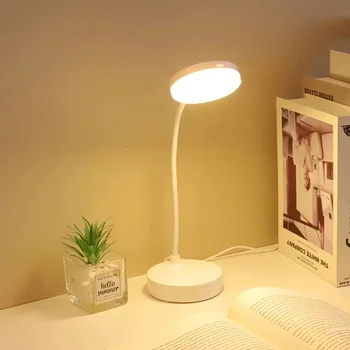 USB Įkrovimo LED Skaitymo Lemputė 3 Režimai Pritemdomi Akių-Rūpestinga Stalo Lempos Touch Kontrolės Lentelė, Šviesos, su Lanksčia Žarna Studyi