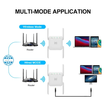 2.4 G 5G Dual-Band WiFi Kartotuvas Bevielio Signalo Stiprintuvas Wifi Extender Tinklo 