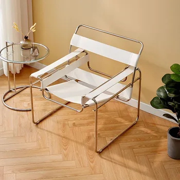 Vasilijus Kėdė Dizaineris Įžymybė Sėdima Kėdė Viduramžių Laisvalaikio Sofa Nerūdijančio Plieno Balno Oda Kambarį Kėdė