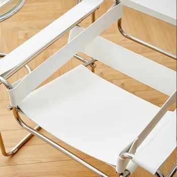 Vasilijus Kėdė Dizaineris Įžymybė Sėdima Kėdė Viduramžių Laisvalaikio Sofa Nerūdijančio Plieno Balno Oda Kambarį Kėdė