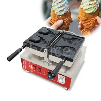 Naujas Dizainas Waffler Priėmimo Mašina, Komercinių Elektros 2 Vnt Burna Žuvies Formos Ledų Taiyaki Mašina Cake Maker