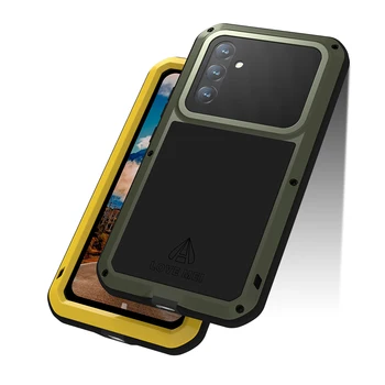 MEILĖ MEI Galingas Metalo Case For Samsung Galaxy A54 5G Atveju Galaxy A34 5G A53 A52 A72 A42 A53 Sunkiųjų atsparus smūgiams Dangtis